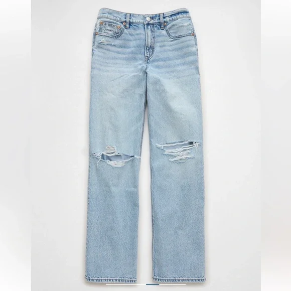 Strigid Ripped High Wasted Stovepipe Jeans - 10 - American Eagle - Picture 9 of 13